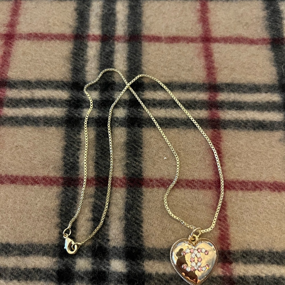 Luxury  upcycled Chanel pendant necklace